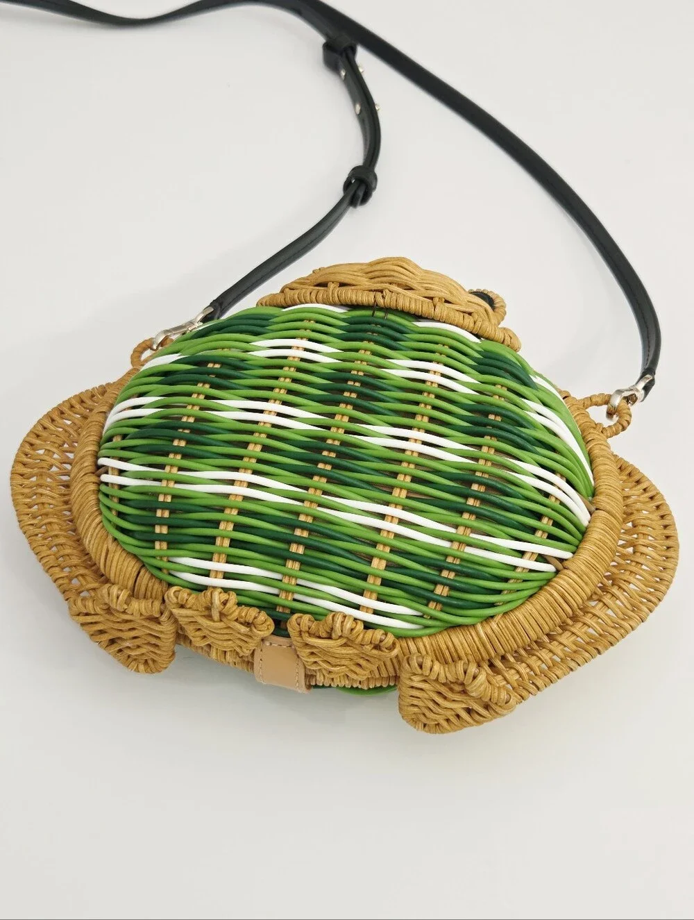 NEW KATE SPADE HOPPKINS WICKER FROG BAG - Picture 6 of 9